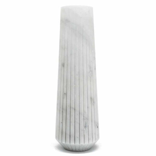 Moderne weiße carrara marmor dekorative vase made in italy - kairo