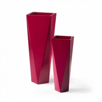 Dekorative Vase aus Polyethylen im quadratischen Design Hergestellt in Italien - Bonina