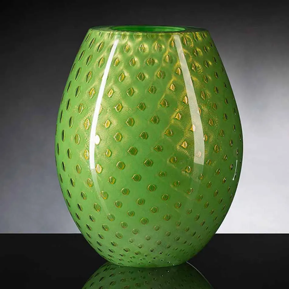 Dekorative Vase aus farbigem mundgeblasenem Muranoglas Made in Italy - Barletta Viadurini