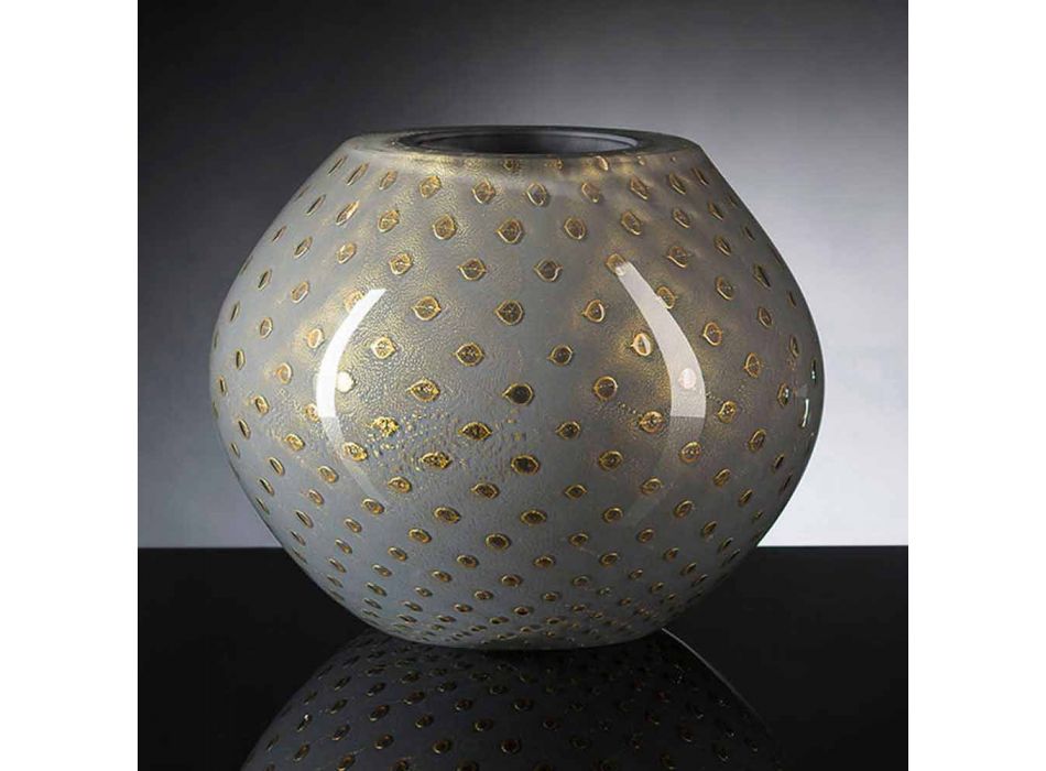 Dekorative Vase aus farbigem mundgeblasenem Muranoglas Made in Italy - Barletta