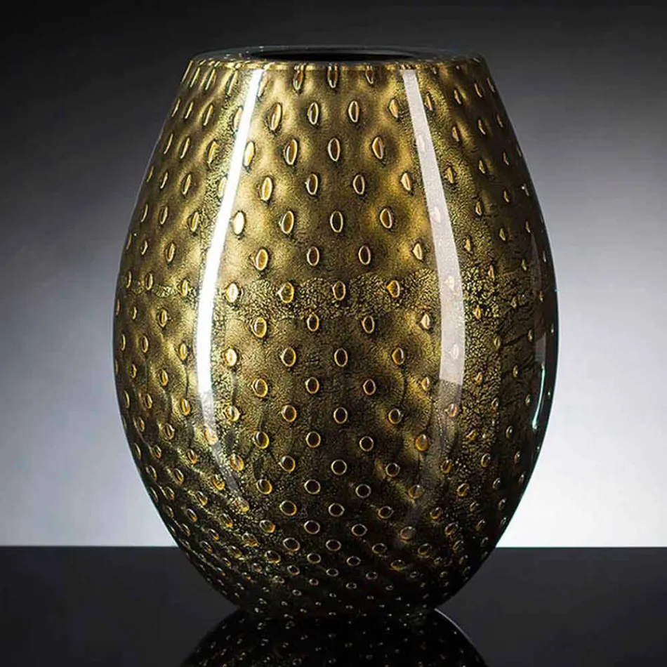 Dekorative Vase aus farbigem mundgeblasenem Muranoglas Made in Italy - Barletta Viadurini