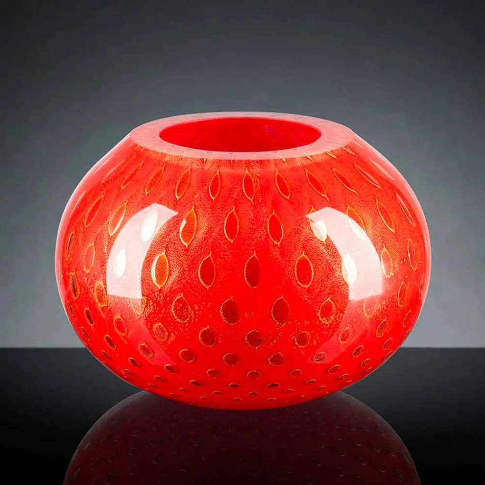 Dekorative Vase aus farbigem mundgeblasenem Muranoglas Made in Italy - Barletta Viadurini