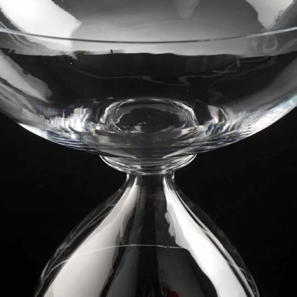 Dekorative Vase aus mundgeblasenem Glas, handgefertigt in Italien - Serena Viadurini