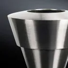 Dekorative Innenvase aus satiniertem Stahl Made in Italy - Gardeno Viadurini