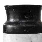 Vasendekor aus weißem Carrara-Marmor und schwarzem Marquinia-Design - Calar Viadurini