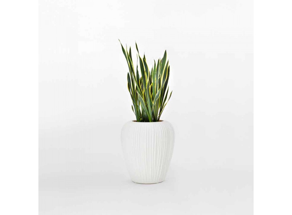 Innen- oder Außendekoration Vase aus Polyethylen 2 Stück - Haut von Myyour Viadurini