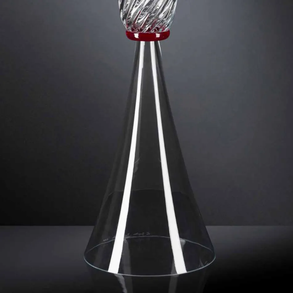 Elegante Indoor-Vase aus mundgeblasenem Muranoglas Made in Italy - Inverso Viadurini