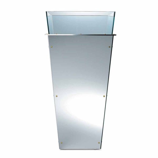 Freistehende vase aus glas und austauschbaren paneelen 3 dimensionen - ghenna