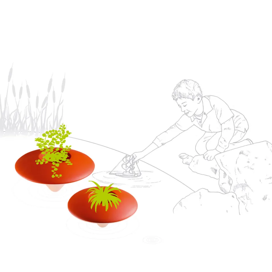 Schwimmende Outdoor-Vase aus farbigem Polyethylen Made in Italy - Boa Viadurini