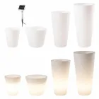 Mehrfarbiger oder Solar LED beleuchteter Topf für Garten oder Wohnzimmer - Vasostar Viadurini