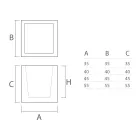 Vase in kubischer Form aus farbigem Polyethylen Made in Italy - Tonello Viadurini