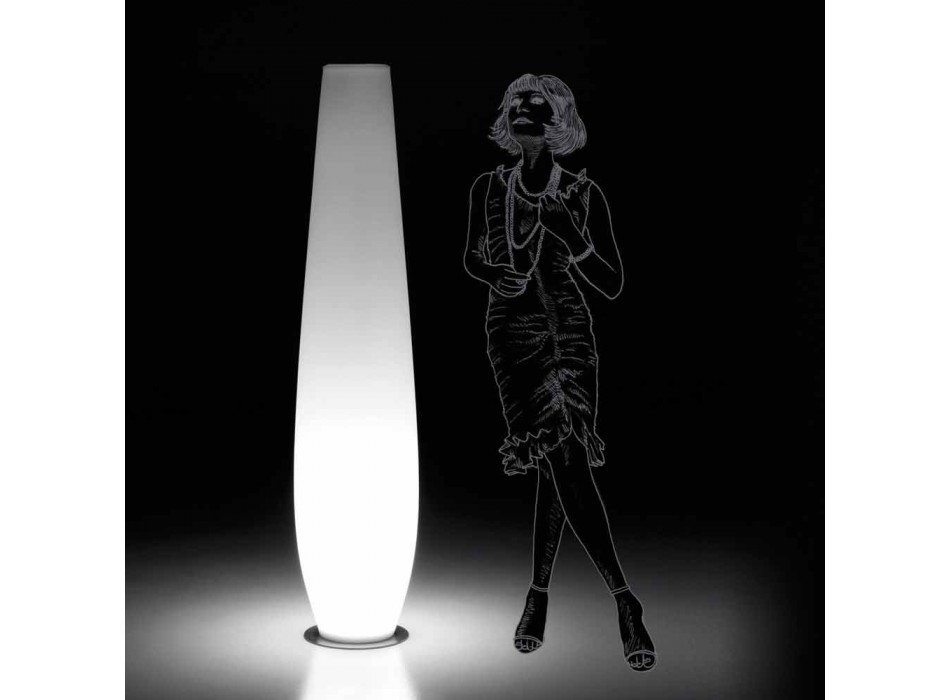 Außenleuchtvase mit LED-Licht aus Polyethylen Made in Italy - Nadai