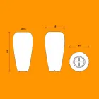 Helle Outdoor-Vase aus modernem Design Polyethylen - Haut von Myyour Viadurini