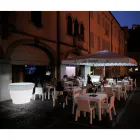 Helle Gartenvase aus Polyethylen mit LED Made in Italy - Poldo Viadurini