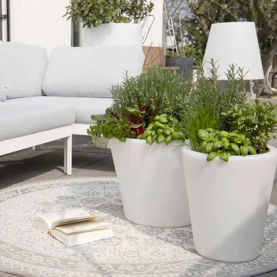 Leuchtende Vase für Außen- und Innenräume, farbenfrohes Design in 3 Dimensionen - Vasostar Viadurini