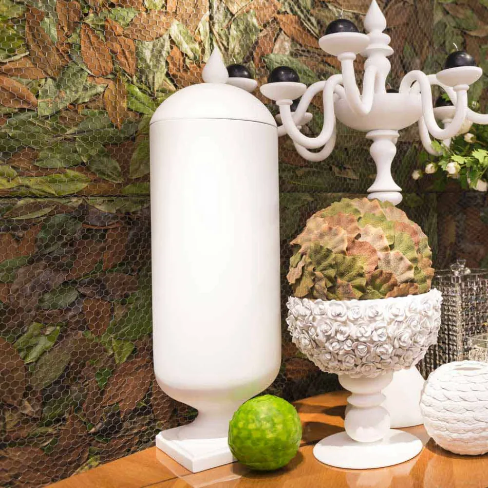 Moderne handgefertigte weiße Keramikvase Made in Italy - Chantal Viadurini