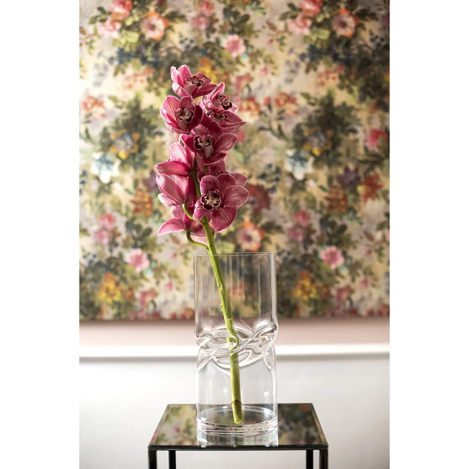 Moderne verdrehte Acrylkristallvase in verschiedenen Ausführungen - Zigarette Viadurini