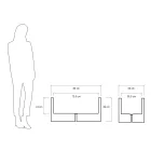 Topf oder farbiger Teiler für den Außenbereich 3 Dimensionen Made in Italy - Pflanzen Viadurini