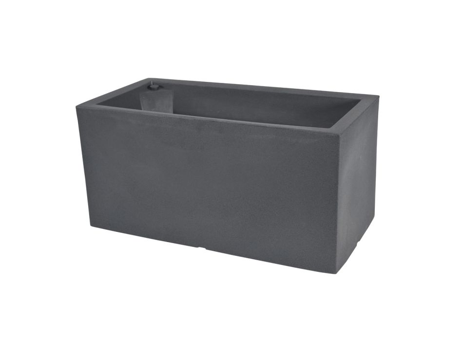 Decorspace Vase Doppelbordüre Aus Kunstharz, Rund – Für Innen & Außen, Made In Italy, 50 Cm