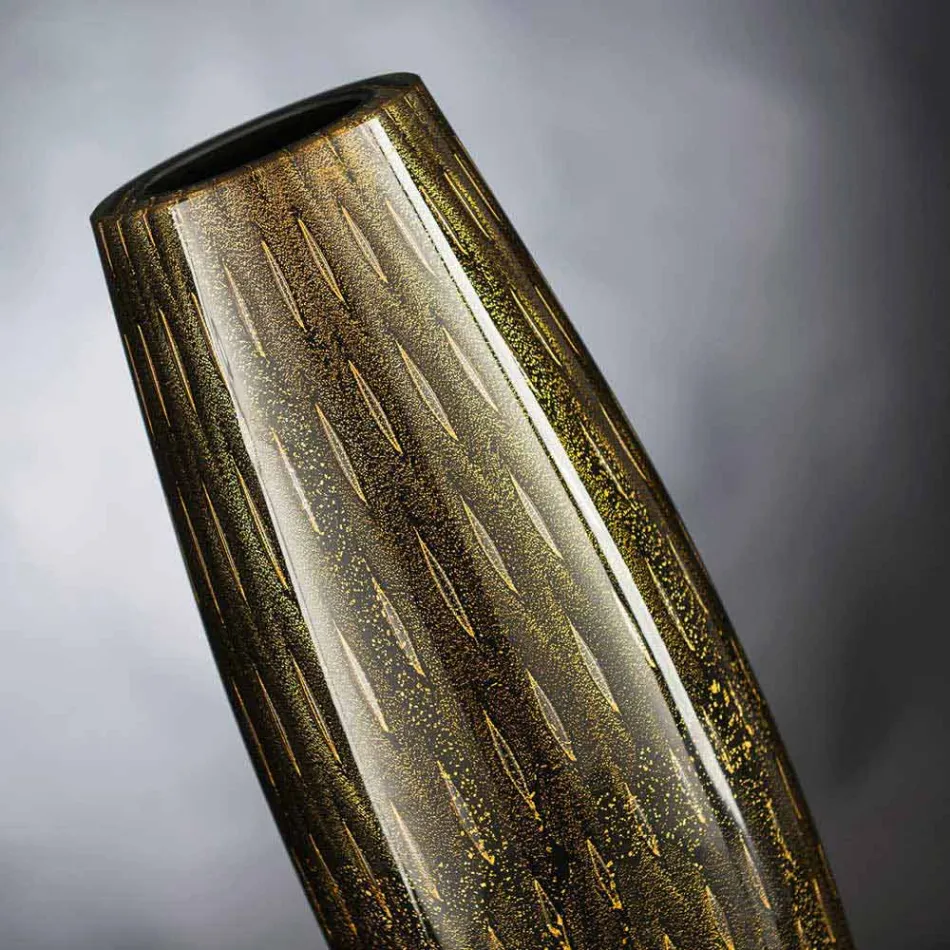 Farbige Ziervase aus geblasenem Muranoglas Made in Italy - Asper Viadurini