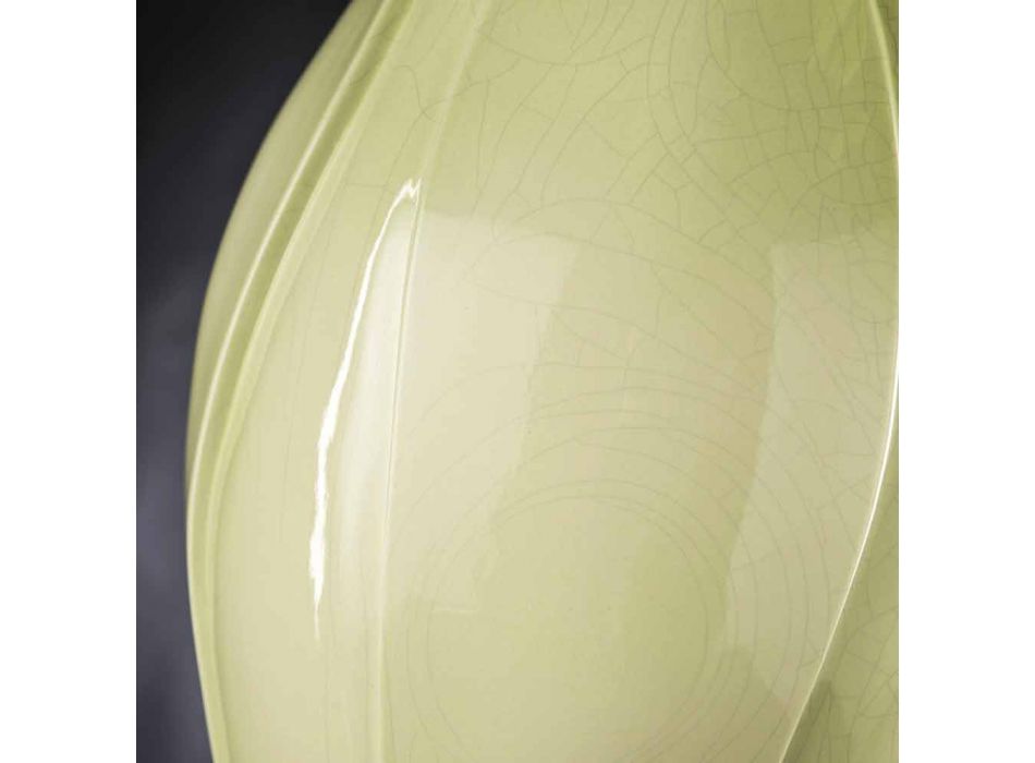 Moderne dekorative Vase aus farbiger Keramik, handgefertigt in Italien - Onyx Viadurini