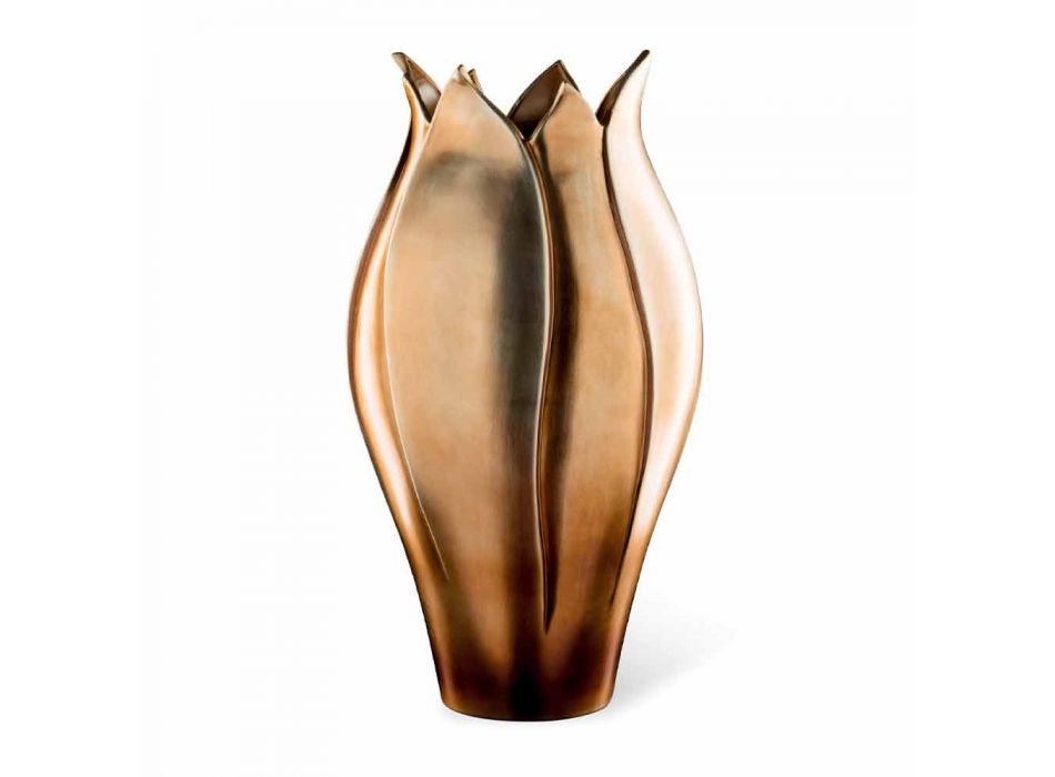 Moderne dekorative Vase aus farbiger Keramik, handgefertigt in Italien - Onyx Viadurini
