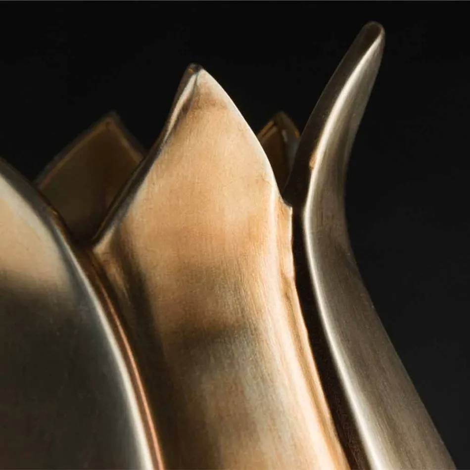 Moderne dekorative Vase aus farbiger Keramik, handgefertigt in Italien - Onyx Viadurini