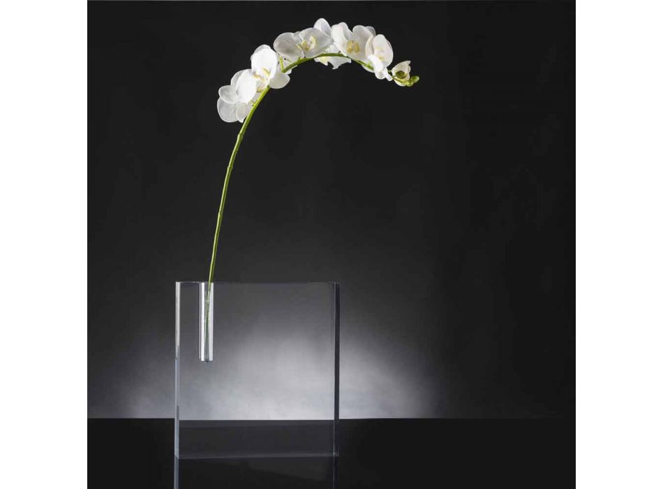 Moderne transparente Plexiglas Blumenvase Made in Italy - Unikat Viadurini