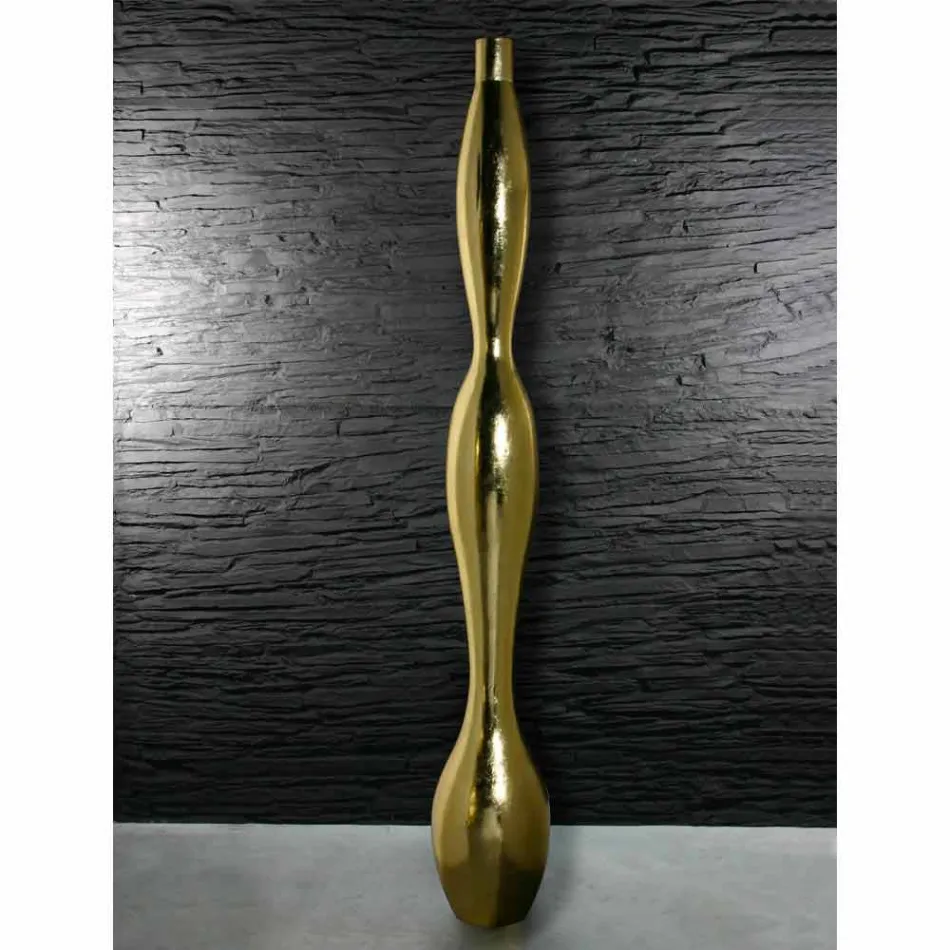 Indoor-Vase in Harz-Gold- oder Blattsilber-Finish Made in Italy - Quarto Viadurini