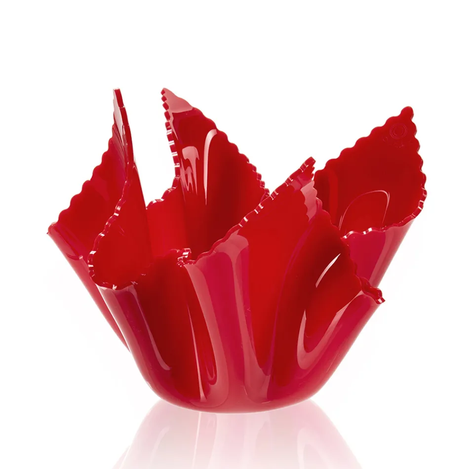 Recycelbare drapierte farbige Plexiglasvase 2 Stück 2 Größen - Gabria Viadurini