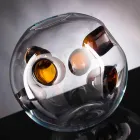 Runde Indoor-Vase aus mundgeblasenem Muranoglas Made in Italy - Kimo Viadurini