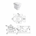 Weiße Keramik-Hängevase im klassischen Stil, Made in Italy - Nausica Viadurini