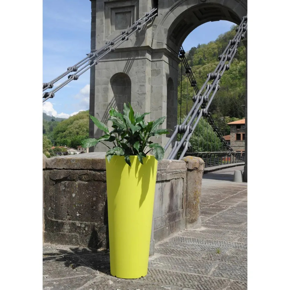 Runde Fluofarbene Gartenvase mit Licht Made in Italy - Avanas Viadurini