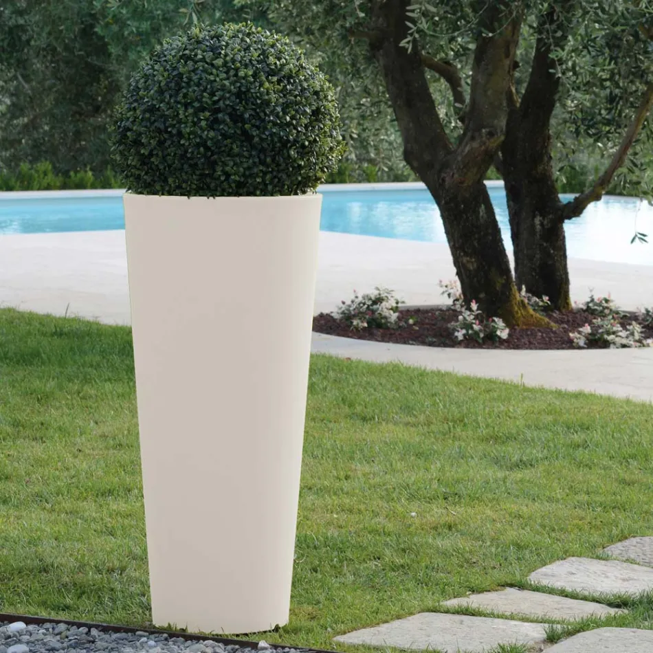 Runde Fluofarbene Gartenvase mit Licht Made in Italy - Avanas Viadurini
