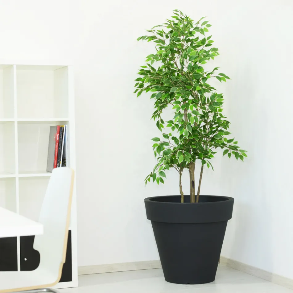 Runde farbige Gartenvase oder mit Beleuchtung Made in Italy - Avanas Viadurini