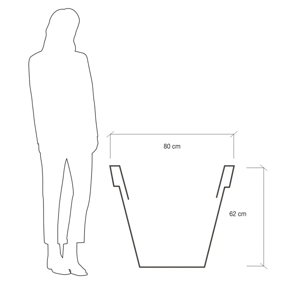Runde farbige Gartenvase oder mit Beleuchtung Made in Italy - Avanas Viadurini