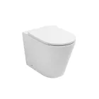 Boden-WC mit schmalem Soft-Close-Sitz aus weißer Keramik - Salice Viadurini