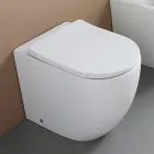 Boden-WC mit Soft-Close-Sitz aus weißer Keramik - Elm Viadurini