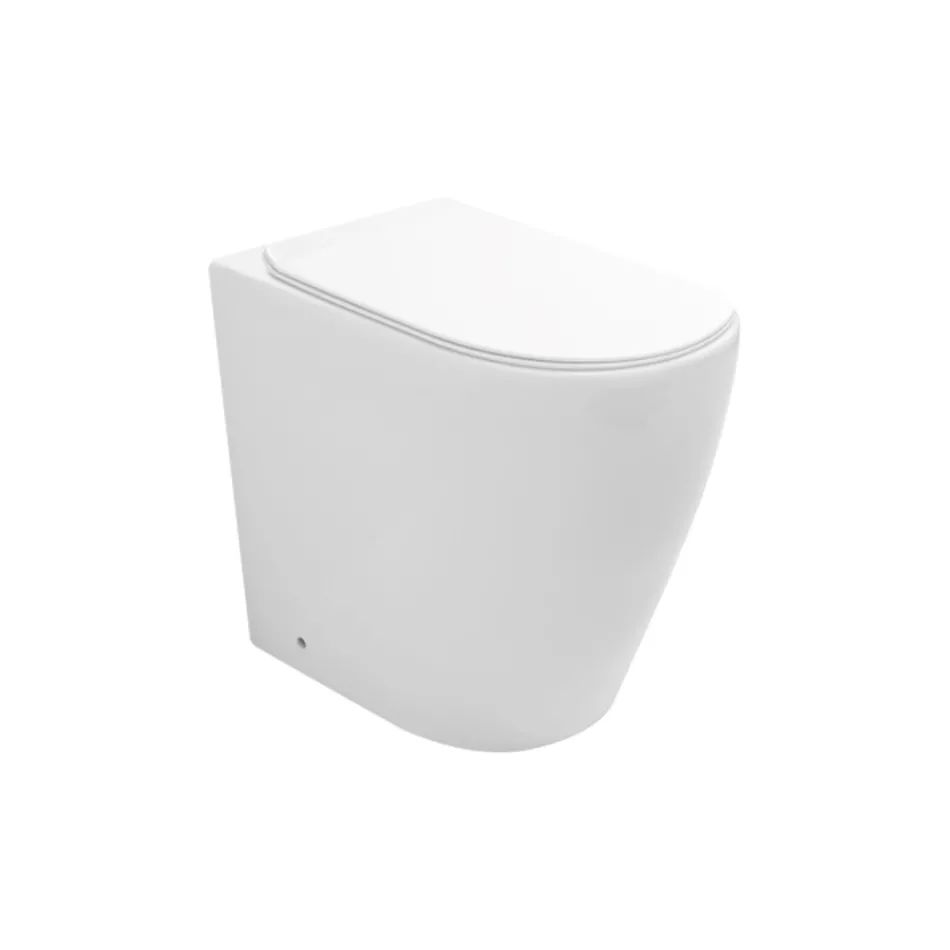 Oleander Keramik-WC mit ausziehbarer Spülung und Soft-Close-Sitz Viadurini