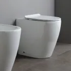 Oleander Keramik-WC mit ausziehbarer Spülung und Soft-Close-Sitz Viadurini