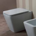 Toilettenschüssel aus weißer Keramik modernes Design Sun Square Italy