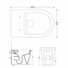 Moderne weiße Keramik Toilettenschüssel Sun Round 57x37 cm in Italien hergestellt Viadurini