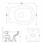 Keramik-Toilette im modernen Design mit Style-Steckdose Viadurini