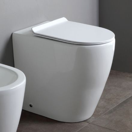 Spülrandloses WC mit Soft-Close-Keramiksitz – Oleander Viadurini