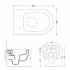 Modernes Design Keramik Wand hing WC Star 55x35 in Italien hergestellt Viadurini