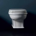 Hängende Toilettenschüssel aus weißer Keramik Design Style 54x36 Italy