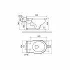 Wc Suspended Vase Classic Style aus weißer Keramik Made in Italy - Marwa Viadurini