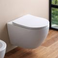 Wandhängendes, spülrandloses WC mit Soft-Close-Keramiksitz – Juniper  