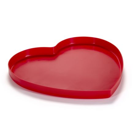 Tablett in Herzform aus Plexiglas in 2 Größen Made in Italy - Heartray Viadurini