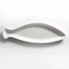 Küchentablett aus weißem Carrara-Marmor, handgefertigt in Italien - Fish Viadurini